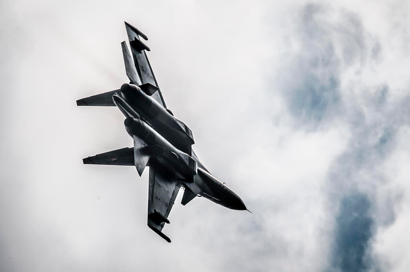 Illustration for article titled Photos: India's Su-30MKI Flankers Sparred With Royal Air Force Typhoons